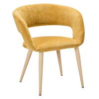 Кресло Hugs желтый/нат.дуб