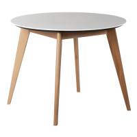Стол Лунд круглый д.860 Мрамор Бьянко