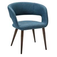 Кресло Hugs синий/т.орех