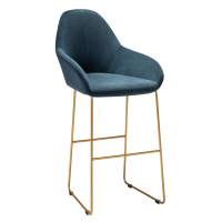 Кресло Бар. Kent Diag blue/Линк золото