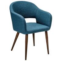 Кресло Oscar Сканди Блю Арт Темный Орех