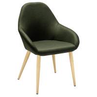 Кресло Kent тёмно-зеленый/нат.дуб