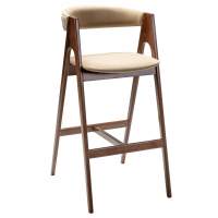 Стул Кресло барное Kaede Beige/Темный орех Стул Кресло барное Kaede Beige/Темный орех