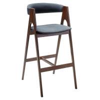 Стул Кресло барное Kaede Grey/Темный орех Стул Кресло барное Kaede Grey/Темный орех