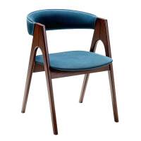 Стул Кресло Kaede Blue/Темный орех Стул Кресло Kaede Blue/Темный орех