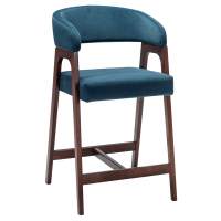 Кресло полубарное Baxter Blue/т.орех Кресло полубарное Baxter Blue/т.орех