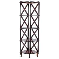 Этажерка-стеллаж угловая  Джульетта -4 (орех ) Вис