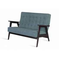 Диван двухместный РЕТРО (венге / RS 29 - бирюзовый) в гостиную