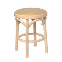 Табурет Венский мягкий (беленый дуб, экокожа бежевая)