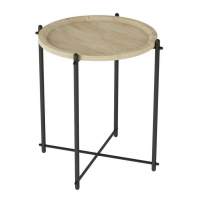 Стол журнальный Кнуд (Дуб санремо/Чёрный) в гостиную