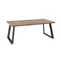 Cтол Loft Lux Radial-200 раздвижной (Дуб велингтон/черный) 200(290)х105