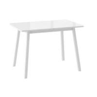 Cтол ТИРК RADIAL 110 раздвижной со стеклом (140)х70, Белый/Белый