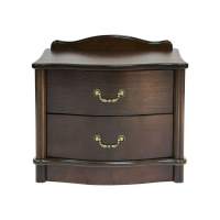 Прикроватная тумбочка Джульетта 2 ящика + цоколь (Орех)