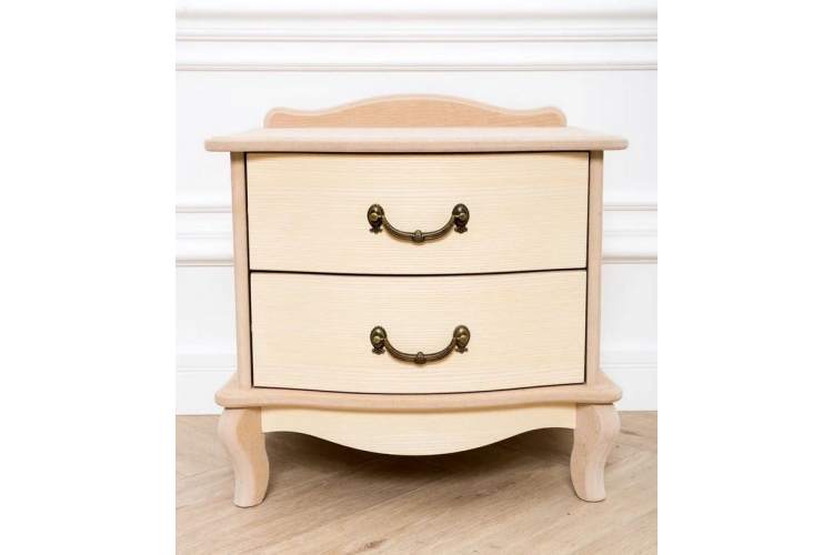 Тумбочка прикроватная "Джульетта" 2 ящ. (без покраски) Вис-2