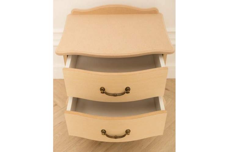 Тумбочка прикроватная "Джульетта" 2 ящ. (без покраски) Вис-4