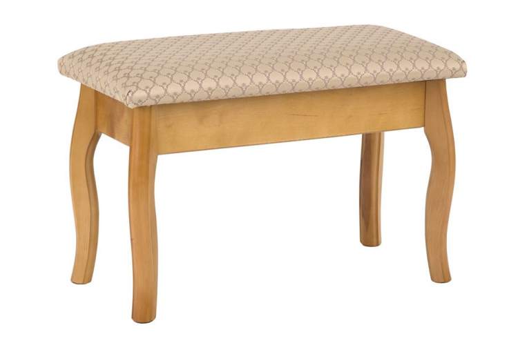 Банкетка из массива березы (ткань Орфей 160/1) Орех