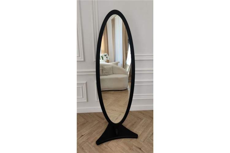 Зеркало напольное "Версаль" (черный матовый)