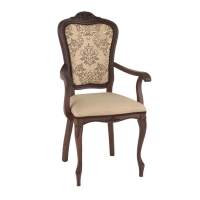 Кресло с подлкотниками Виконт (тон 317+ патина чёрная/ткань Агата серая/компаньон(Ц))