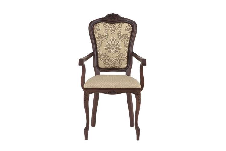 Кресло с подлкотниками Виконт (тон 317+ патина чёрная/ткань Агата серая/компаньон(Ц))-4