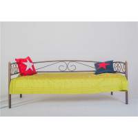 Кушетка Оптима Люкс (90х200/металлическое основание) Коричневый бархат Кушетка Оптима Люкс (90х200/металлическое основание) Коричневый бархат