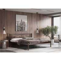 Кровать двуспальная ШАРМ (120х200/металлическое основание) Коричневый бархат Кровать двуспальная ШАРМ (120х200/металлическое основание) Коричневый бархат