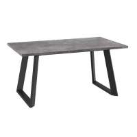 Стол раздвижной Loft Lux-160 (205)х90 Дымчатая керамика/Чёрный Стол раздвижной Loft Lux-160 (205)х90 Дымчатая керамика/Чёрный
