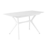 Стол Марко (1300*820+320/цвет столешницы Белый/цвет ножек Белый)