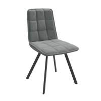 Стул Rom D ( k10 Антрацит замша lux/ноги черные)