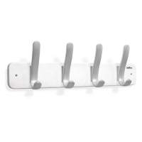 Вешалка настенная SHT-WH-20 (дерево-пластик/беленый-серебро)