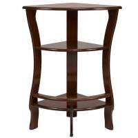 Этажерка угловая  Грейс  (орех ) Вис