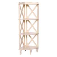 Этажерка-стеллаж угловая  Джульетта -3 (дуб шампань) Вис