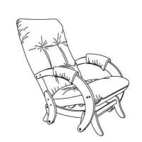 Кресло-маятник Модель 68 (Verona Brown / Дуб / Шпон) в гостиную