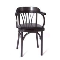 Стул кухонный Стул Венский мягкий (венге, экокожа ЧЕРНАЯ)