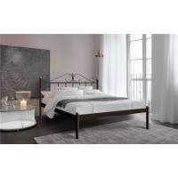 Кровать двуспальная  Розана  (160х200/металлическое основание/Коричневый бархат) Кровать двуспальная  Розана  (160х200/металлическое основание/Коричневый бархат)