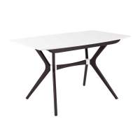 Стол Марко (1300*820+320/цвет столешницы Белый/цвет ножек Венге)