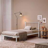 Кровать односпальная АРЗУ (90х200/металлическое основание с усилением) Белый Кровать односпальная АРЗУ (90х200/металлическое основание с усилением) Белый