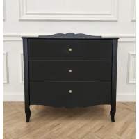 Комод "Версаль" 3 ящика (черный матовый)