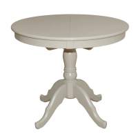 Стол Круглый D1000 (Слоновая кость/массив березы, МДФ, ШПОН)