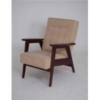 Кресло РЕТРО (темный тон / RS 03 - бежевый) в гостиную