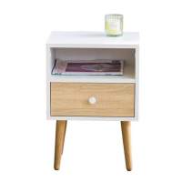 Тумба прикроватная Komo-1 (380х306х520 мм, ЛДСП Белый/Сонома 16 мм, ножки береза) Тумба прикроватная Komo-1 (380х306х520 мм, ЛДСП Белый/Сонома 16 мм, ножки береза)