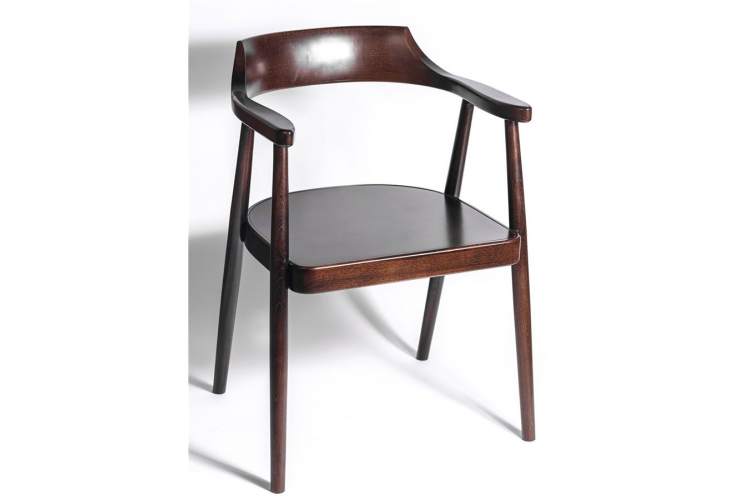 Полукресло венское Mercurius (темный орех) жесткое сиденье