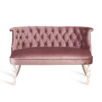 Диван Бархат (эмаль белая / 24 - розовый) в гостиную