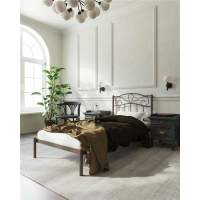 Кровать  Глэдис  без изножья (90х200/ноги металл/цвет Коричневый бархат)