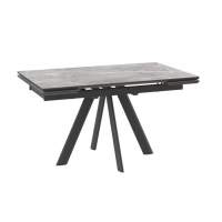 Cтол с керамическим покрытием Джейтон-140 (Stone grey st cer/черный) 140(30+30)х85 Cтол с керамическим покрытием Джейтон-140 (Stone grey st cer/черный) 140(30+30)х85