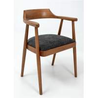 Полукресло венское Mercurius (светлый орех/ткань Графит)