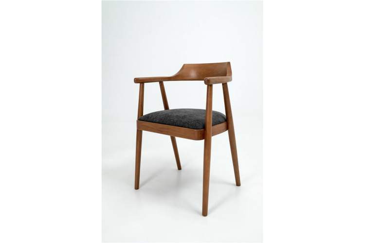 Полукресло венское Mercurius (светлый орех/ткань Графит)-1