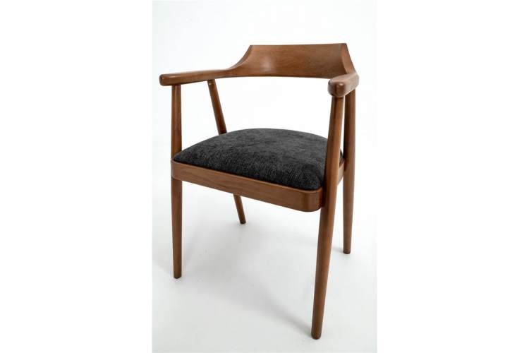 Полукресло венское Mercurius (светлый орех/ткань Графит)-6