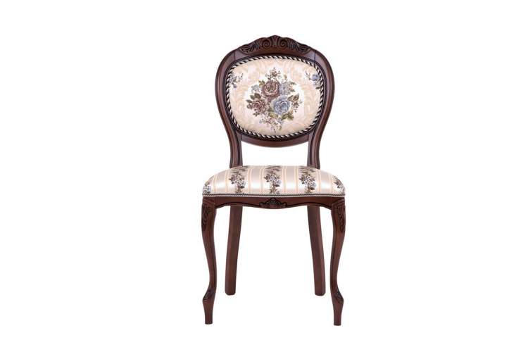 Стул С16 (тон 317 т. коричневый+патина чёрная/ткань никита светлая/полоса (Ц)-1