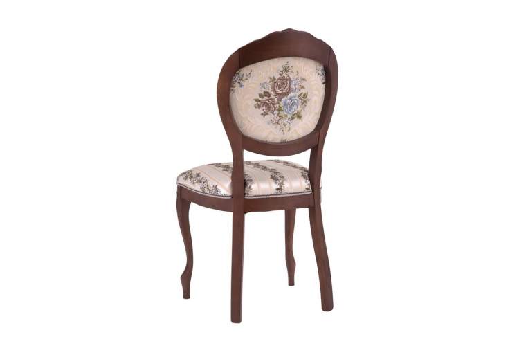 Стул С16 (тон 317 т. коричневый+патина чёрная/ткань никита светлая/полоса (Ц)-3