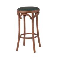 Табурет барный 650 Венский мягкий (средний тон, экокожа Зеленая)